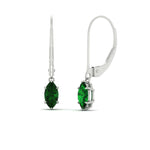 Load image into Gallery viewer, lever-back-2-carat-marquise-drop-emerald-earrings-in-white-gold-FDEAR11236MQGEMGR-2.00CT-NL-WG.jpg