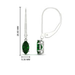 Load image into Gallery viewer, lever-back-2-carat-marquise-drop-emerald-earrings-in-white-gold-FDEAR11236MQGEMGR-2.00CT-NL-WG.jpg