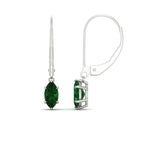 Load image into Gallery viewer, lever-back-2-carat-marquise-drop-emerald-earrings-in-white-gold-FDEAR11236MQGEMGR-2.00CT-NL-WG.jpg