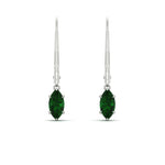 Load image into Gallery viewer, lever-back-2-carat-marquise-drop-emerald-earrings-in-white-gold-FDEAR11236MQGEMGR-2.00CT-NL-WG.jpg