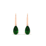 Load image into Gallery viewer, lever-back-2-carat-pear-emerald-studs-earring-in-rose-gold-FDEAR9225PEGEMGR-2.00CT-NL-RG