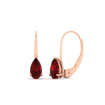 Load image into Gallery viewer, lever-back-2-carat-pear-ruby-studs-earring-in-rose-gold-FDEAR9225PEGRUDR-2.00CT-NL-RG