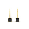 Load image into Gallery viewer, lever-back-princess-cut-1-ct.-black-diamond-stud-earring-in-yellow-gold-FDEAR9225PRGBLACK-1.00CT-NL-YG