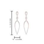 Load image into Gallery viewer, long-hanging-diamond-teardrop-earring-in-rose-gold-FD-EAR10629-NL-RG