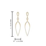 Load image into Gallery viewer, long-hanging-diamond-teardrop-earring-in-yellow-gold-FD-EAR10629-NL-YG