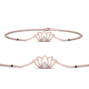 cute-lotus-chain-bracelet