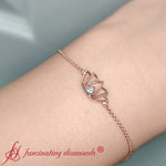 Load image into Gallery viewer, lotus-chain-diamond-bracelet-in-rose-gold-fdbrc9756-fancy-nl-rg