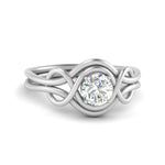 Load image into Gallery viewer, Love Knot Solitaire Engagement Ring