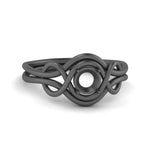 Load image into Gallery viewer, love-knot-solitaire-semi-mount-diamond-ring-in-black-gold-FDENR9535SMR-NL-BG