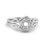 Load image into Gallery viewer, love-knot-solitaire-semi-mount-diamond-ring-in-white-gold-FDENR9535SMR-NL-WG