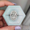 Load image into Gallery viewer, luxury-oval-lab-diamond-floral-cluster-halo-ring-in-white-gold-FD9704OVR-ex-fancy-2-wg