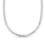 Load image into Gallery viewer, luxury-tennis-necklace-bezel-set-emerald-cut-in-FDNK11337EM-ANGLE1-NL-WG