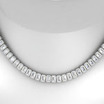 Load image into Gallery viewer, luxury-tennis-necklace-bezel-set-emerald-cut-in-FDNK11337EM-ANGLE1-NL-WG