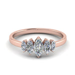 Load image into Gallery viewer, marquise-5-stone-wedding-ring-half-carat-in-rose-gold-FD8008-0.5CTMQB-NL-RG.jpg