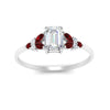 Load image into Gallery viewer, marquise-accented-ruby-emerald-cut-engagement-ring-in-white-gold-FD9933EMRGRUDRANGLE5-NL-WG_d9e079cf-216a-4270-a3af-a3d0684a04d5.jpg?v=1769496571