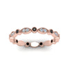 Load image into Gallery viewer, marquise-and-dot-stacked-wedding-band-ring-with-black-diamond-in-rose-gold-FD8641BGBLACK-NL-RG.jpg