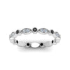 Load image into Gallery viewer, marquise-and-dot-stacked-wedding-band-ring-with-black-diamond-in-white-gold-FD8641BGBLACK-NL-WG.jpg