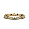 Load image into Gallery viewer, marquise-and-dot-stacked-wedding-band-ring-with-black-diamond-in-yellow-gold-FD8641BGBLACK-NL-YG.jpg