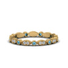 Load image into Gallery viewer, marquise-and-dot-stacked-wedding-band-ring-with-blue-topaz-in-yellow-gold-FD8641BGICBLTO-NL-YG.jpg