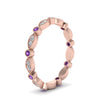 Load image into Gallery viewer, marquise-and-dot-stacked-wedding-band-ring-with-purple-topaz-in-rose-gold-FD8641BGVITO-NL-RG.jpg