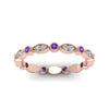 Load image into Gallery viewer, marquise-and-dot-stacked-wedding-band-ring-with-purple-topaz-in-rose-gold-FD8641BGVITO-NL-RG.jpg