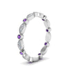 Load image into Gallery viewer, marquise-and-dot-stacked-wedding-band-ring-with-purple-topaz-in-white-gold-FD8641BGVITO-NL-WG.jpg