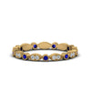 Load image into Gallery viewer, marquise-and-dot-stacked-wedding-band-ring-with-sapphire-in-yellow-gold-FD8641BGSABL-NL-YG.jpg