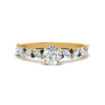 Load image into Gallery viewer, marquise-and-round-black-diamond-classic-vintage-engagement-ring-in-FD11063RORGBLACKANGLE3-NL-YG