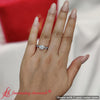 Load image into Gallery viewer, marquise-and-round-classic-modern-lab-diamond-engagement-ring-with-sapphire-14k-white-gold-fdenr11063