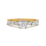 Load image into Gallery viewer, marquise-and-round-diamond-classic-vintage-engagement-ring-in-FD11063RORANGLE3-NL-YG