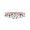 Load image into Gallery viewer, marquise-and-round-emerald-classic-vintage-engagement-ring-in-FD11063RORGEMGRANGLE3-NL-RG