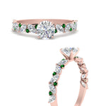 Load image into Gallery viewer, marquise-and-round-emerald-classic-vintage-engagement-ring-in-FD11063RORGEMGRANGLE3-NL-RG