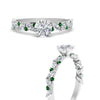Load image into Gallery viewer, marquise-and-round-emerald-classic-vintage-engagement-ring-in-FD11063RORGEMGRANGLE3-NL-WG