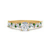 Load image into Gallery viewer, marquise-and-round-emerald-classic-vintage-engagement-ring-in-FD11063RORGEMGRANGLE3-NL-YG