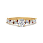 Load image into Gallery viewer, marquise-and-round-ruby-classic-vintage-engagement-ring-in-FD11063RORGRUDRANGLE3-NL-YG