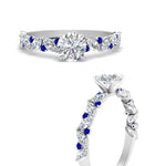 Load image into Gallery viewer, marquise-and-round-sapphire-classic-vintage-engagement-ring-in-FD11063RORGSABLANGLE3-NL-WG