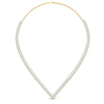 Load image into Gallery viewer, marquise-and-round-tennis-necklace-in-FD-NK10422-NL-YG