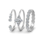 Load image into Gallery viewer, marquise-bezel-wedding-ring-stack-in-FD9456ANGLE2-NL-WG