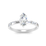 Load image into Gallery viewer, Marquise Cut Thin Engagement Ring For Her