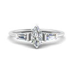 Load image into Gallery viewer, marquise-cut-bar-baguette-3-stone-diamond-engagement-ring-in-FDENS100MQR-NL-WG