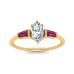 Load image into Gallery viewer, marquise-cut-bar-baguette-3-stone-pink-sapphire-engagement-ring-in-FDENS100MQRGSADRPI-NL-YG