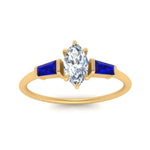 Load image into Gallery viewer, marquise-cut-bar-baguette-3-stone-sapphire-engagement-ring-in-FDENS100MQRGSABL-NL-YG