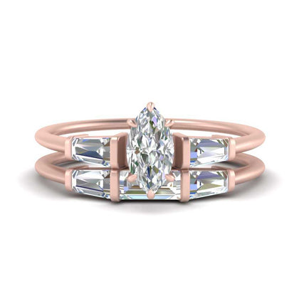 marquise-cut-bar-set-diamond-ring-with-matching-3-baguette-wedding-band-in-rose-gold-FDENS100MQ-NL-RG