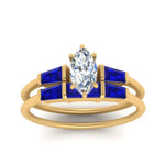 Load image into Gallery viewer, marquise-cut-bar-set-sapphire-ring-with-matching-3-baguette-wedding-band-in-yellow-gold-FDENS100MQGSABLANGLE5-NL-YG