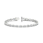 Load image into Gallery viewer, marquise-cut-bezel-tennis-bracelet-in-fdbrc11563-nl-wg