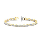 Load image into Gallery viewer, marquise-cut-bezel-tennis-bracelet-in-fdbrc11563-nl-yg