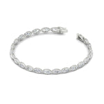 Load image into Gallery viewer, marquise-cut-bezel-tennis-bracelet-in-fdbrc11563-nl-wg