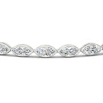 Load image into Gallery viewer, marquise-cut-bezel-tennis-bracelet-in-fdbrc11563-nl-wg