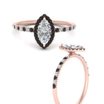 Load image into Gallery viewer, marquise-cut-black-diamond-halo-petite-engagement-ring-in-rose-gold-FD8523MQRGBLACKANGLE3-NL-RG