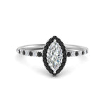 Load image into Gallery viewer, marquise-cut-black-diamond-halo-petite-engagement-ring-in-white-gold-FD8523MQRGBLACKANGLE3-NL-WG